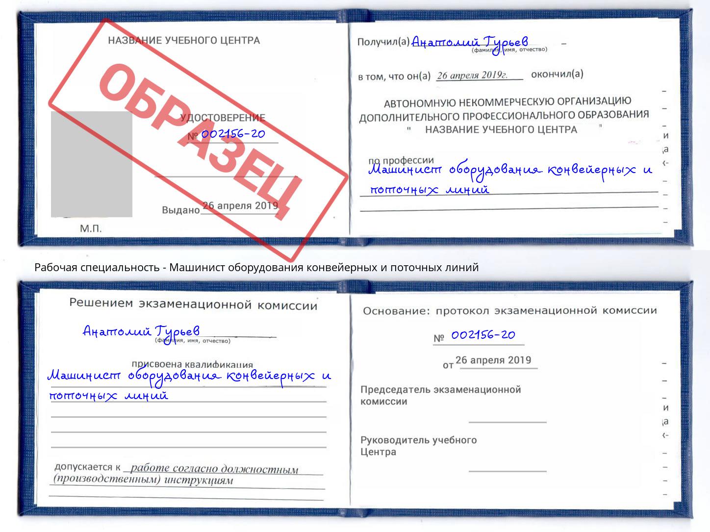 Машинист оборудования конвейерных и поточных линий Лыткарино